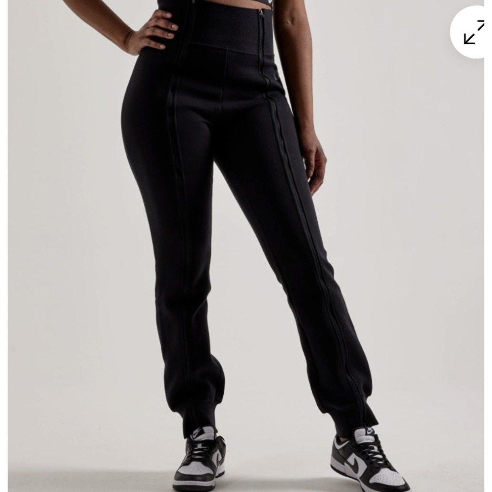 Nike Pant Womens XXL‎ Black Tech Fleece High-Waisted Slim Zip Full Length